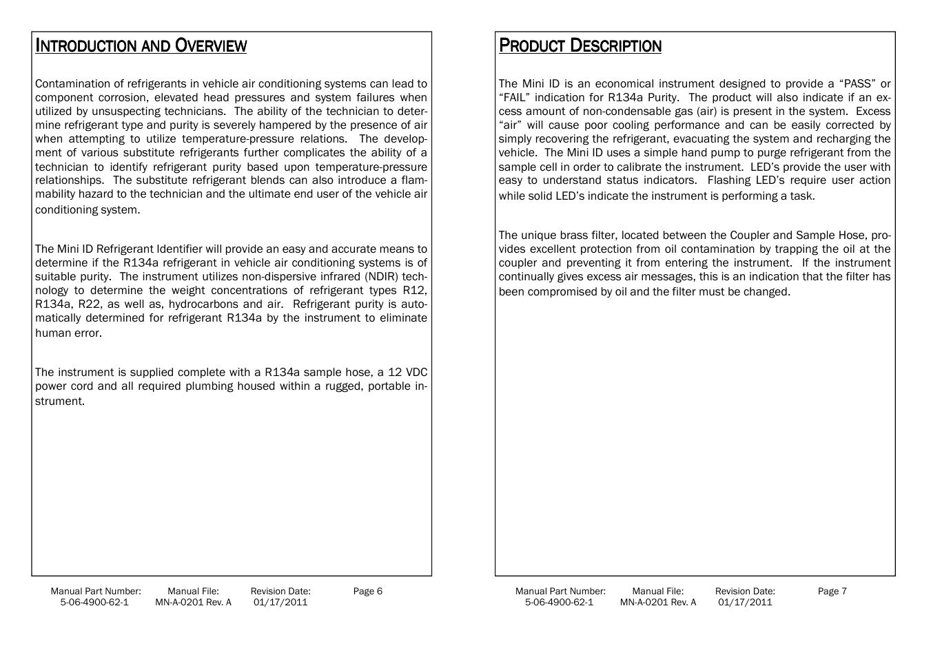 Mastercool 69134-A REFRIGERANT IDENTIFIER FOR R134a User Manual | Page 8 / 8
