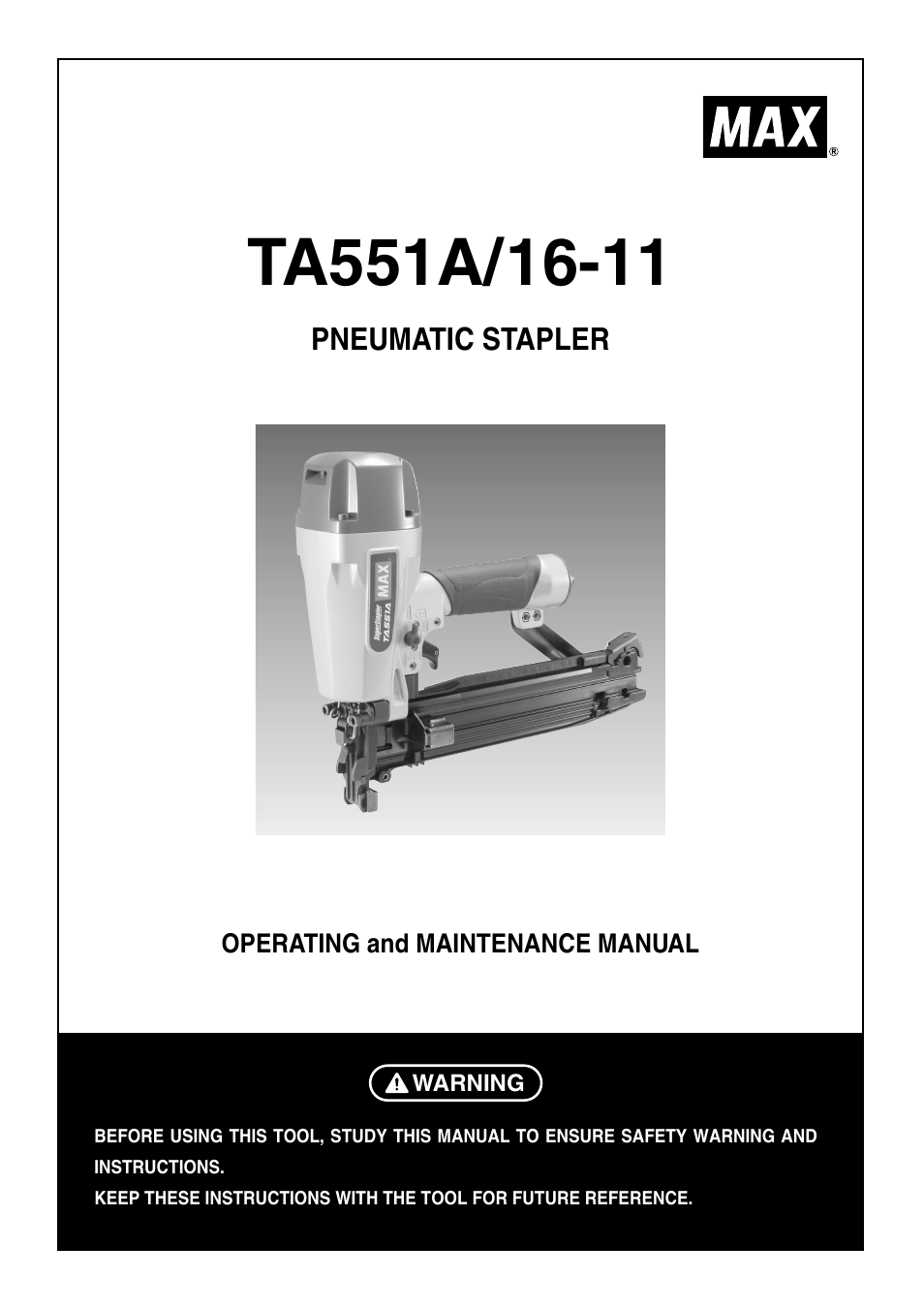 MAX TA551A/16-11 User Manual | 15 pages