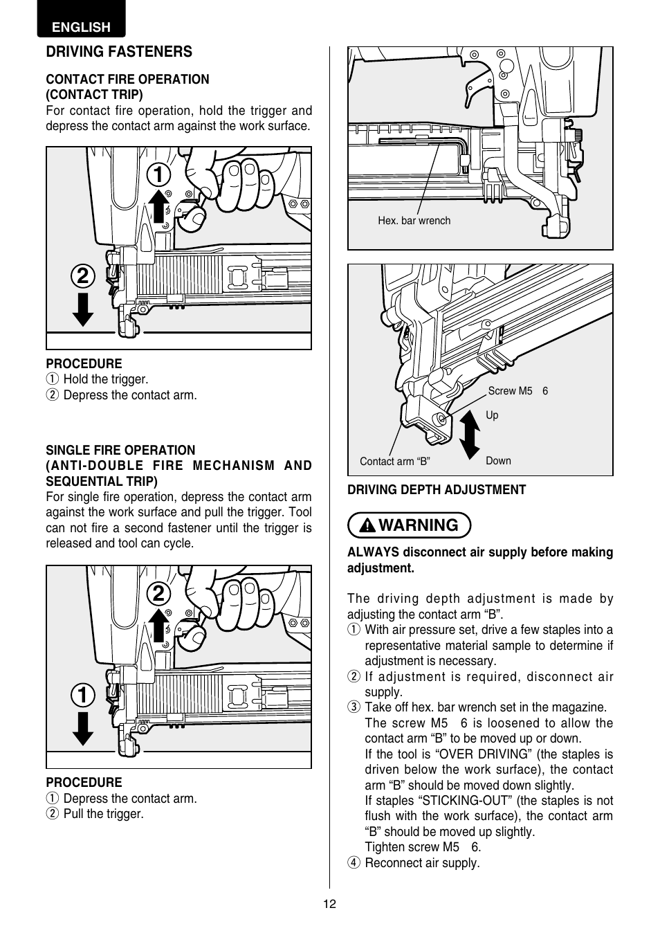 Warning | MAX TA551A/16-11 User Manual | Page 12 / 15
