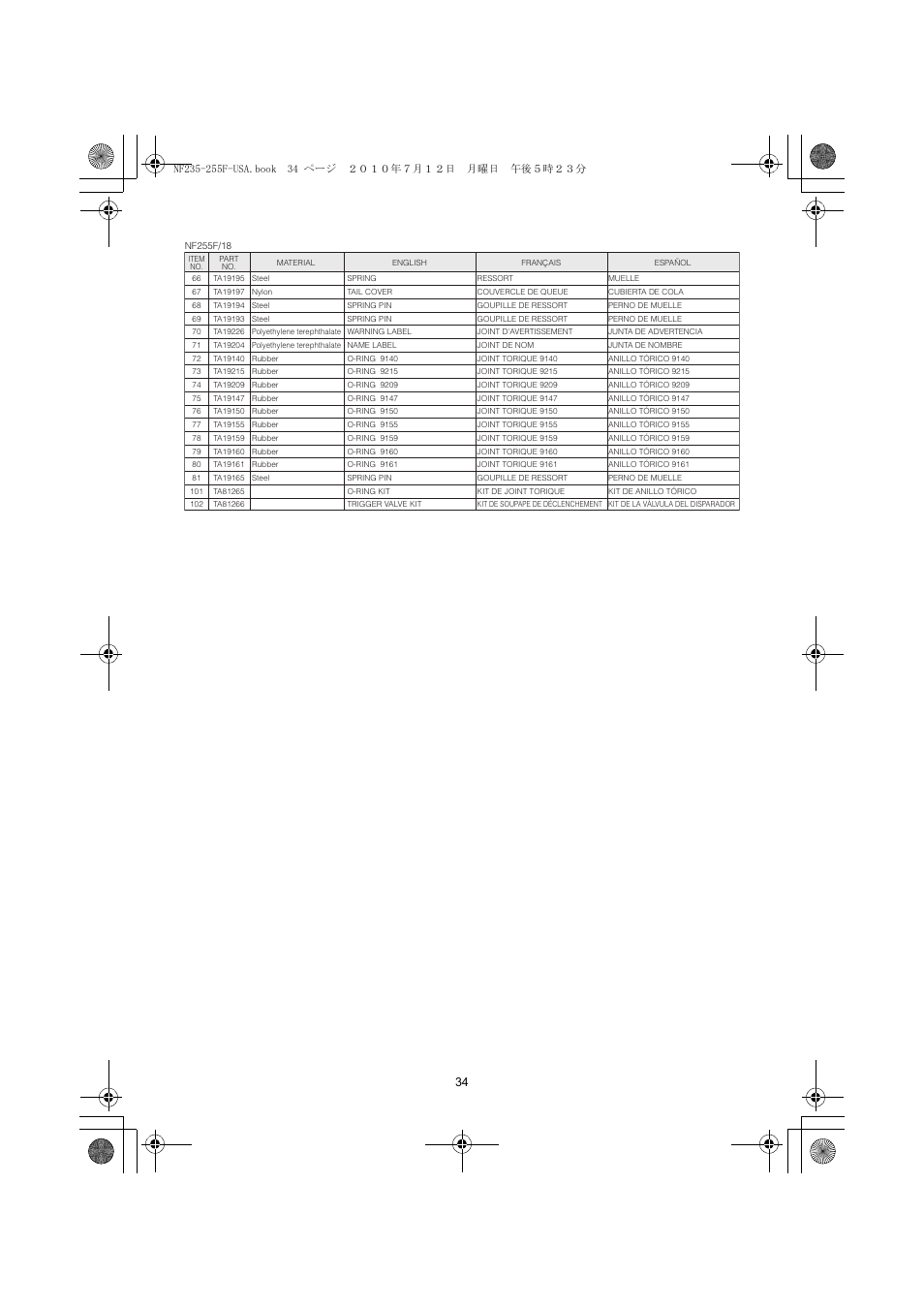MAX NF255F/18 User Manual | Page 34 / 36