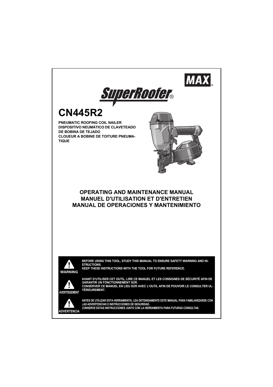 MAX CN445R2 User Manual | 40 pages