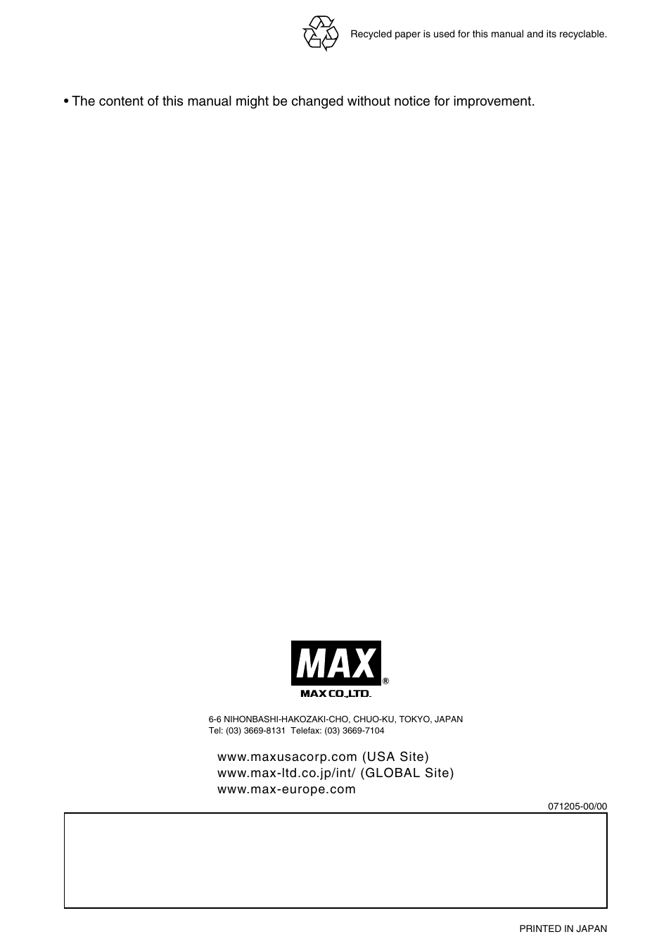 MAX SN883CH/34 User Manual | Page 18 / 18