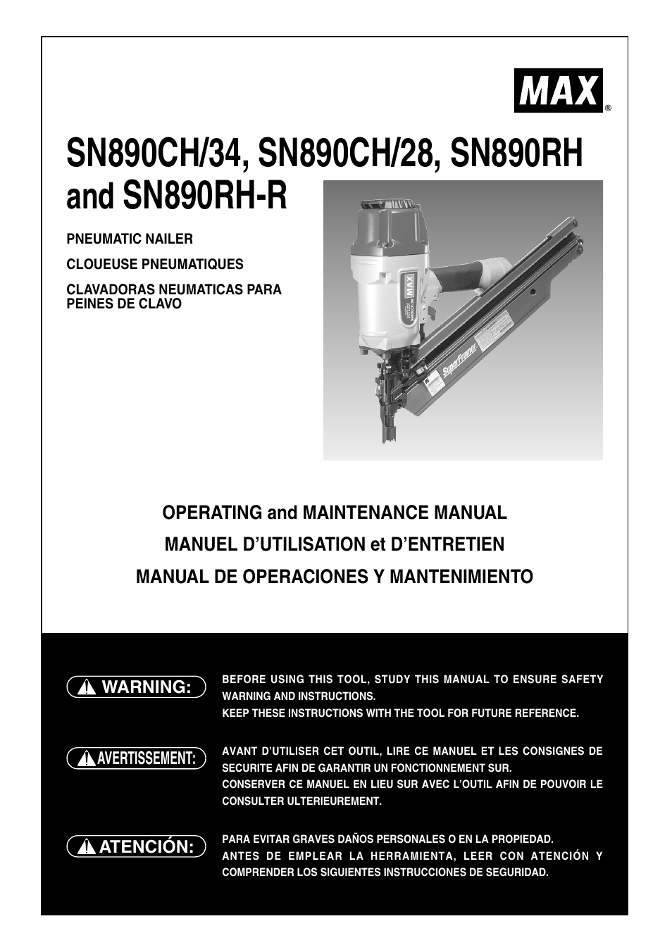 MAX SN890RH-R User Manual | 44 pages