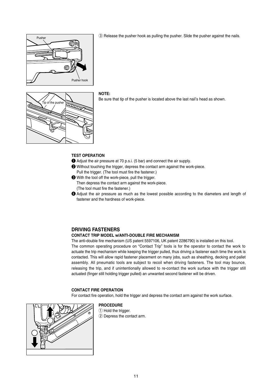 Driving fasteners | MAX SN890RH-R User Manual | Page 11 / 44