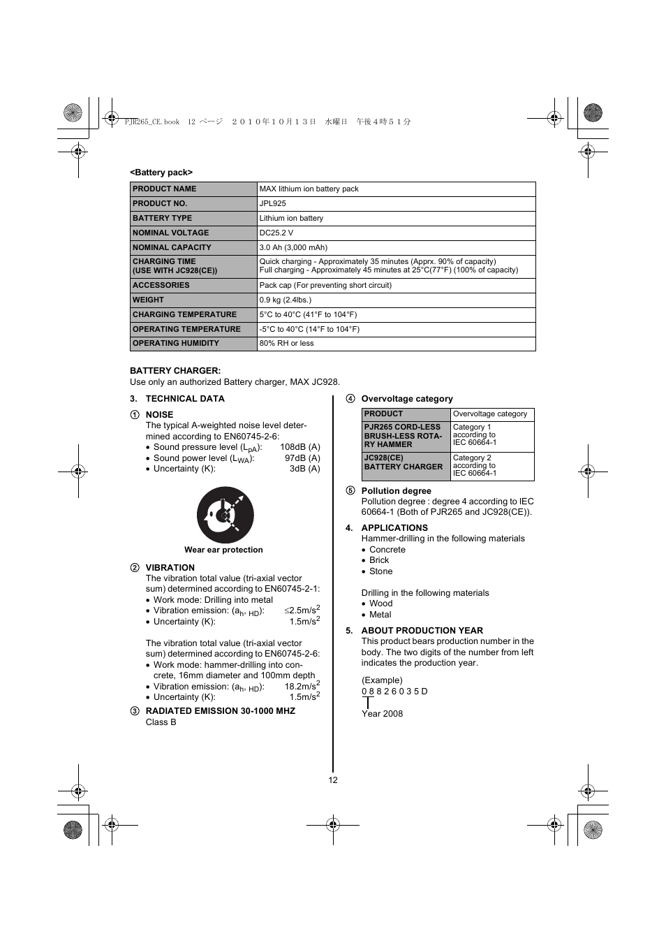 MAX PJR265(CE) User Manual | Page 12 / 24