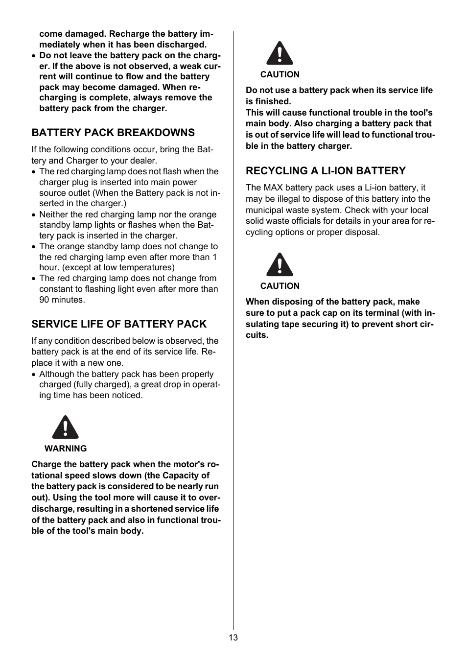 MAX PJRC160 User Manual | Page 13 / 16