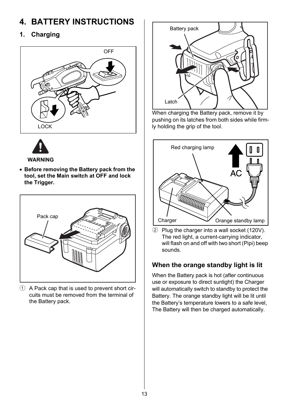 Battery instructions | MAX RB397(USA) User Manual | Page 12 / 27