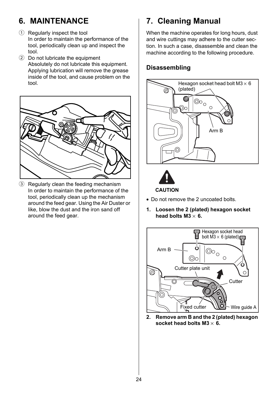 Maintenance, Cleaning manual | MAX RB397(USA) User Manual | Page 23 / 27