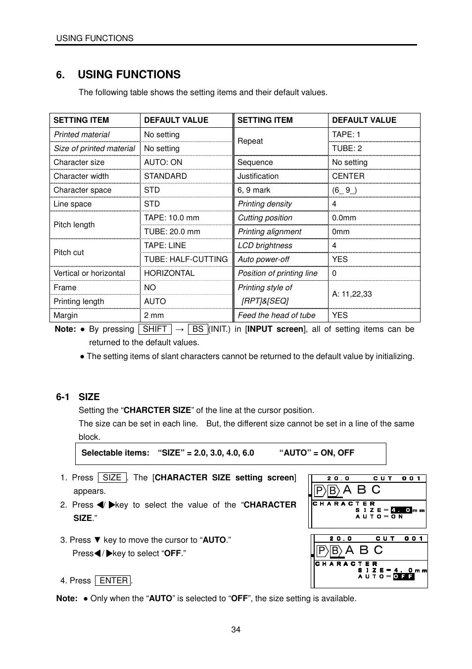 Using functions | MAX LM-380A User Manual | Page 34 / 64