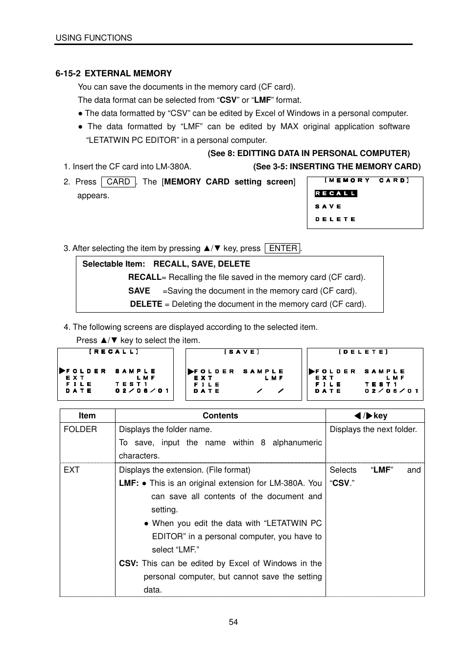 MAX LM-380A User Manual | Page 54 / 64