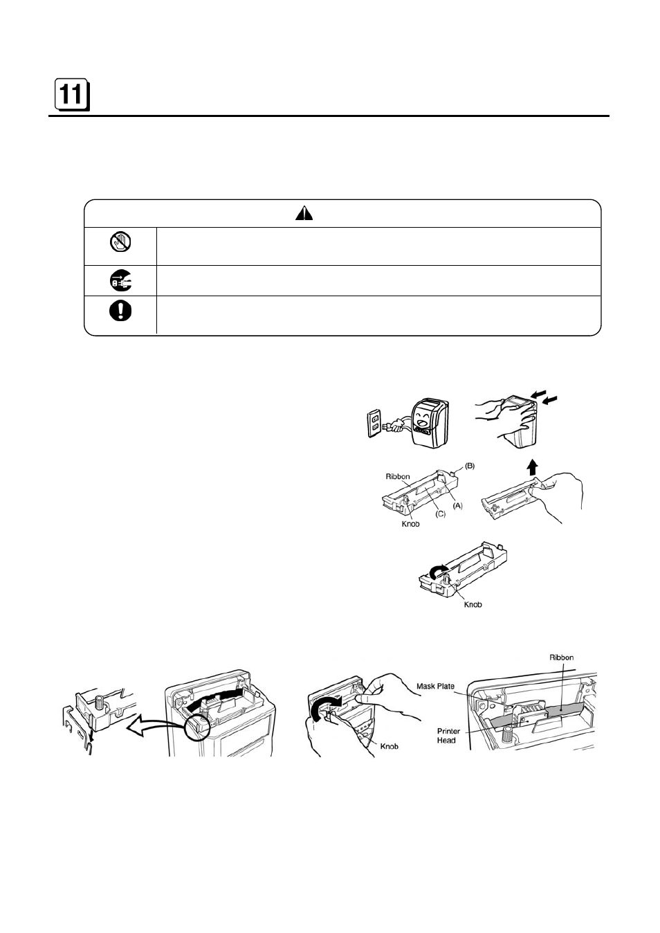 Replacing the ink ribbon cassette | MAX ER-1500 USA User Manual | Page 19 / 26