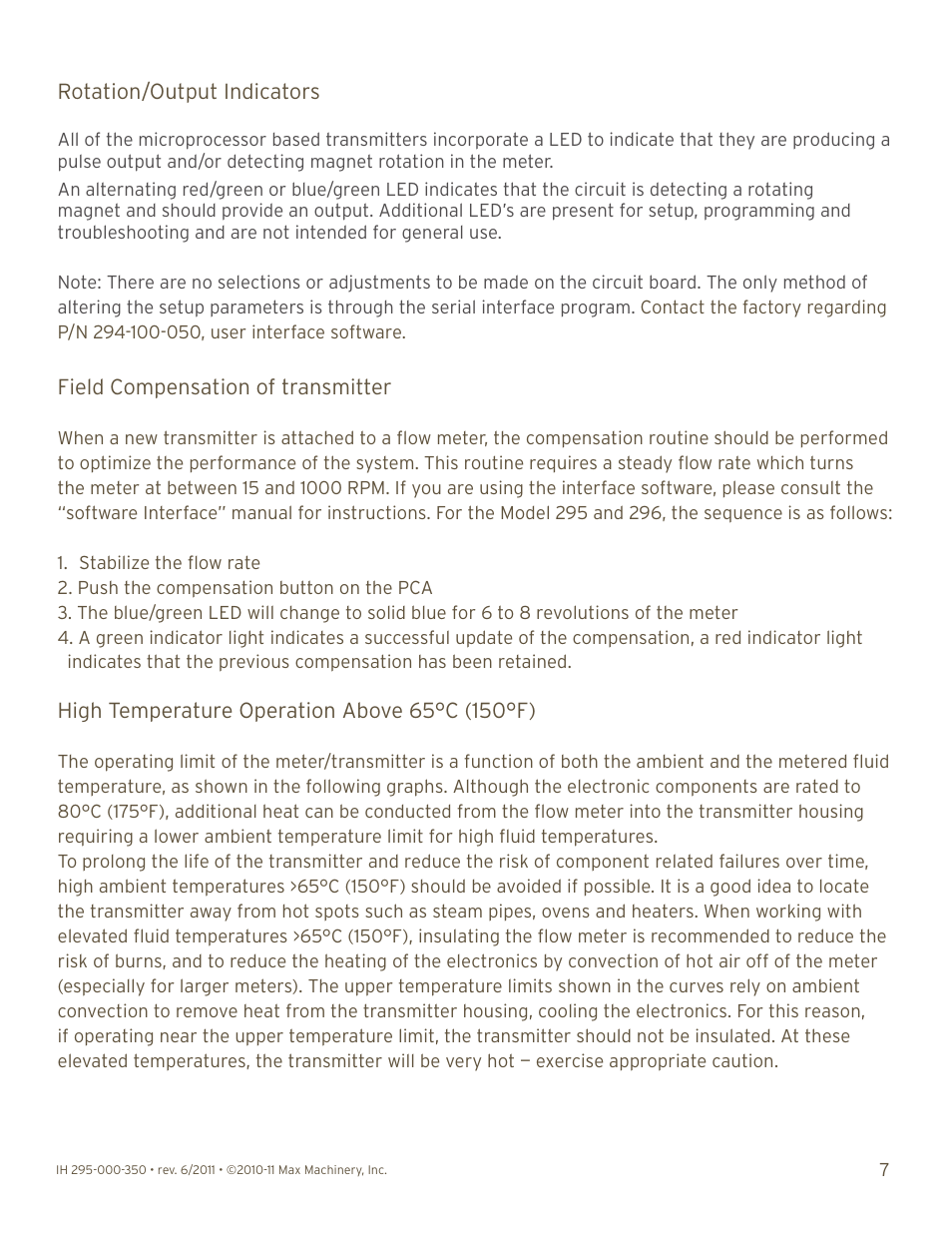 Max Machinery 290 Series Frequency (269, 294 and 295) User Manual | Page 7 / 13