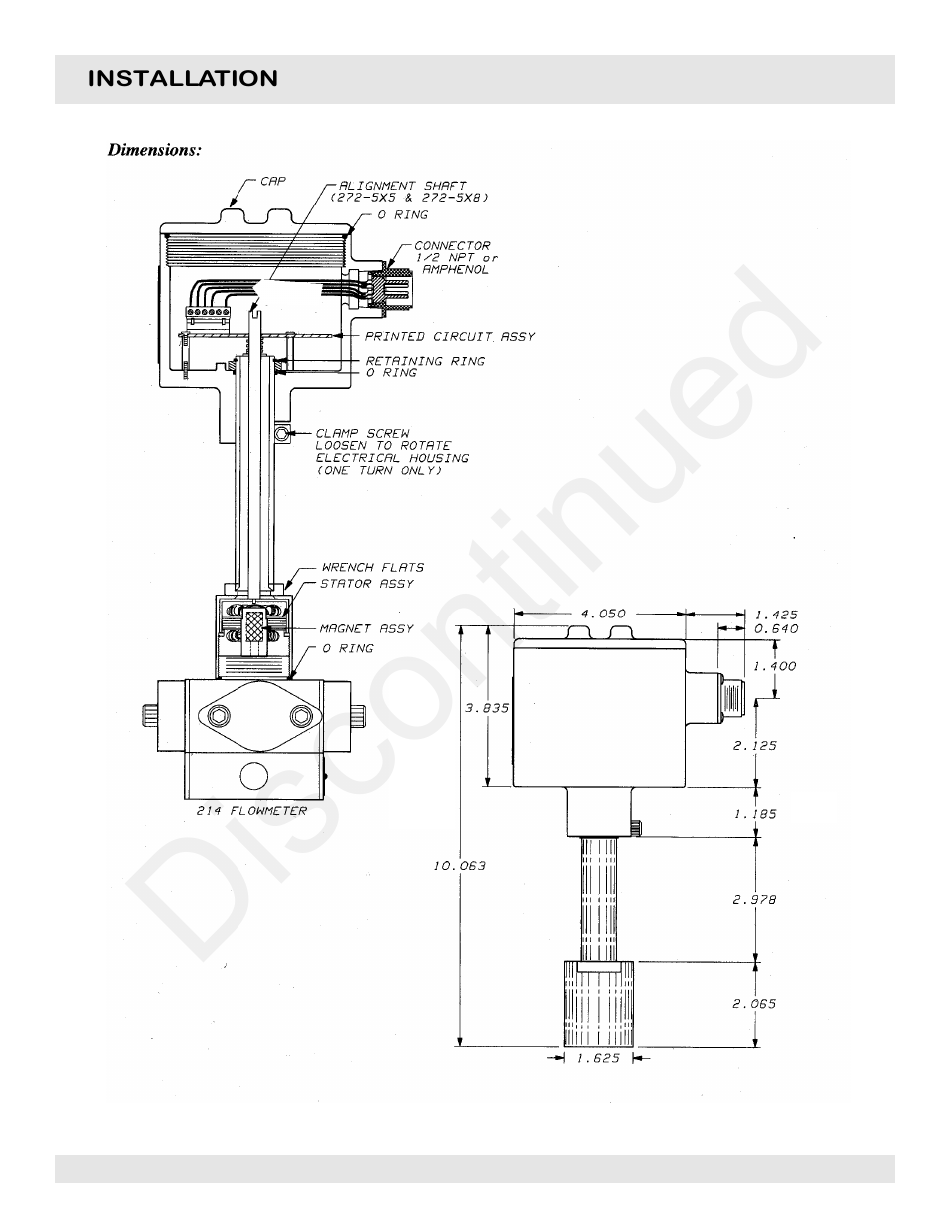 Discontinued | Max Machinery 272-5X8 BIDIRECTIONAL TRANSMITTER (210_240 SERIES FLOW METERS) User Manual | Page 6 / 18
