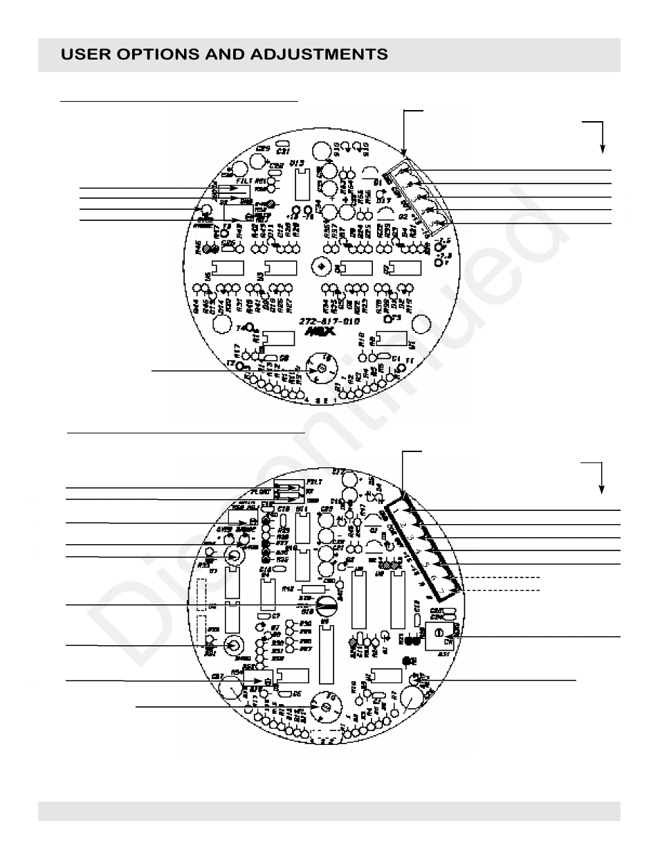 Discontinued, User options and adjustments | Max Machinery 272-5X8 BIDIRECTIONAL TRANSMITTER (210_240 SERIES FLOW METERS) User Manual | Page 9 / 18