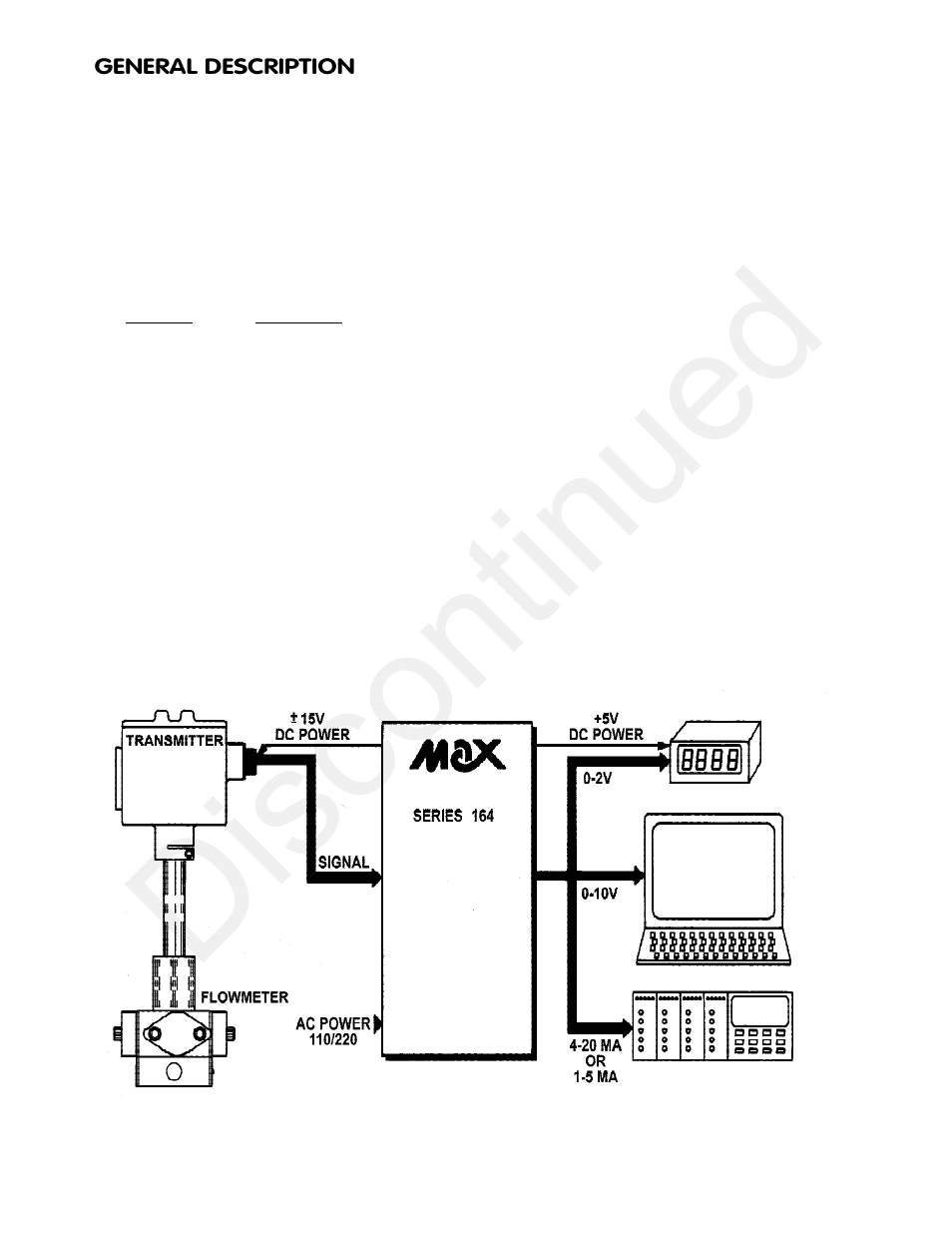 Discontinued | Max Machinery 164 SERIES SIGNAL CONDITIONER_CONVERTER User Manual | Page 2 / 12