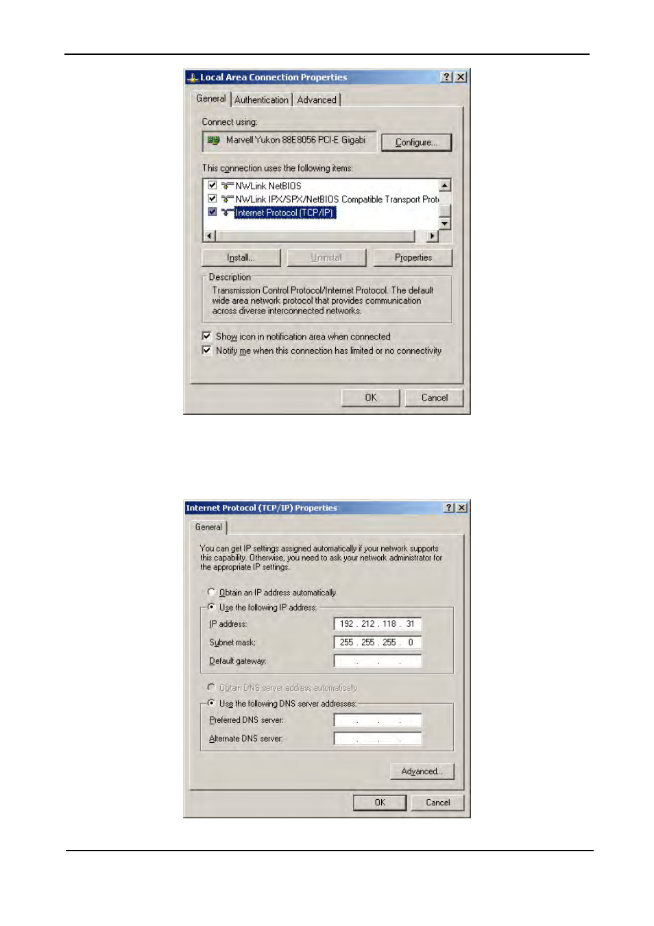 Igure, Ocal, Onnection | Roperties screen, Nternet, Rotocol, Tcp/ip) | MaxPower Corp Gamatronic Power+ RM100 User Manual | Page 70 / 183