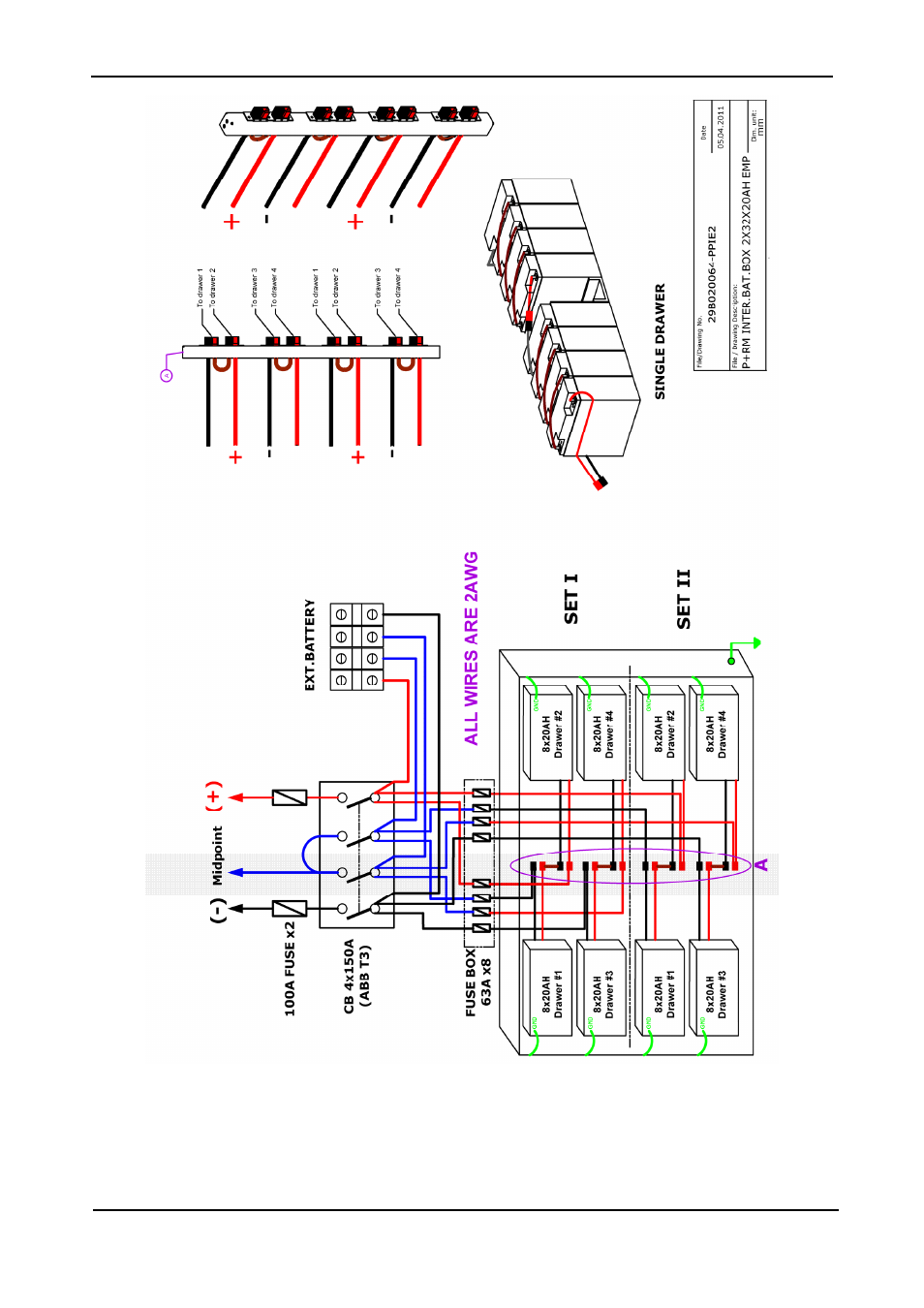 Figure 7: wiring diagram for built-in battery box | MaxPower Corp Gamatronic Power+ M50-RM User Manual | Page 27 / 192