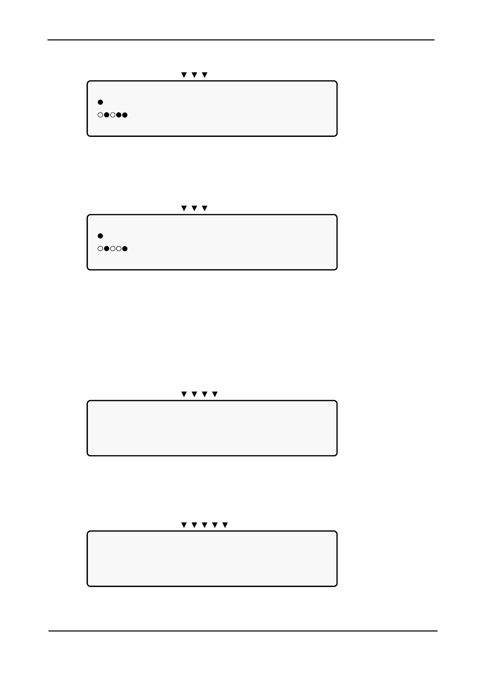 Figure 104: jumper settings without remote panel, Figure 105: jumper settings with remote panel, Figure 106: internal controller voltages | Figure 107: battery parameters | MaxPower Corp Gamatronic Power+ M50-RM User Manual | Page 95 / 192