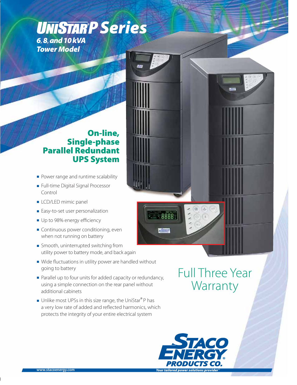 MaxPower Corp UniStar P Tower User Manual | 6 pages