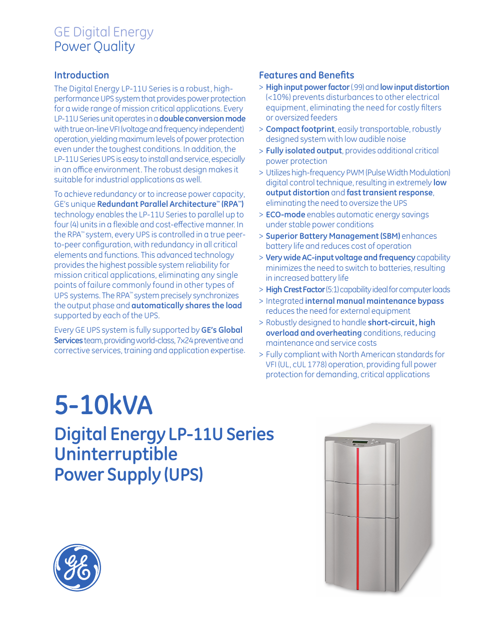 MaxPower Corp GE LP11 Series User Manual | 2 pages