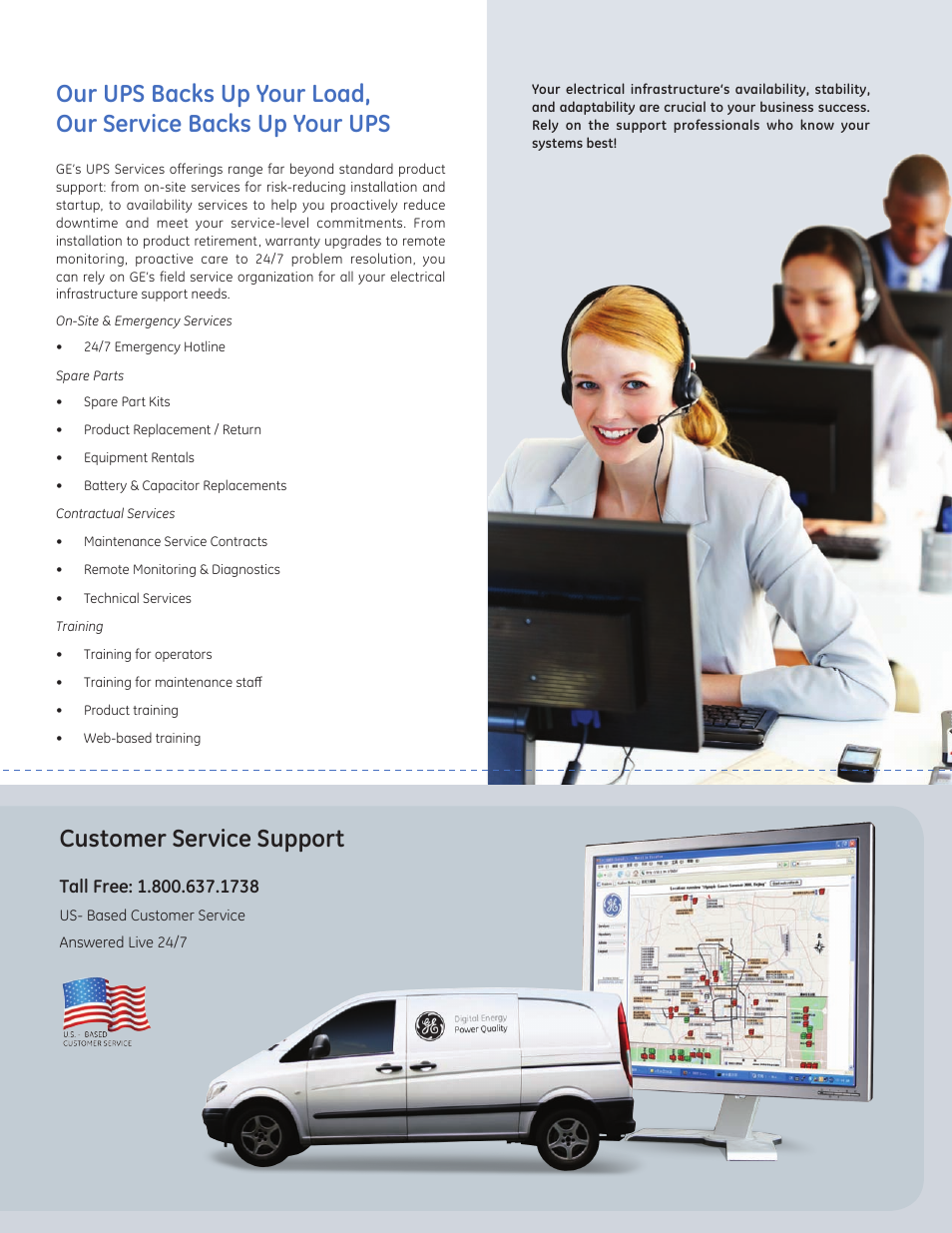 Customer service support | MaxPower Corp GE SG Series 225-750kVA User Manual | Page 13 / 16