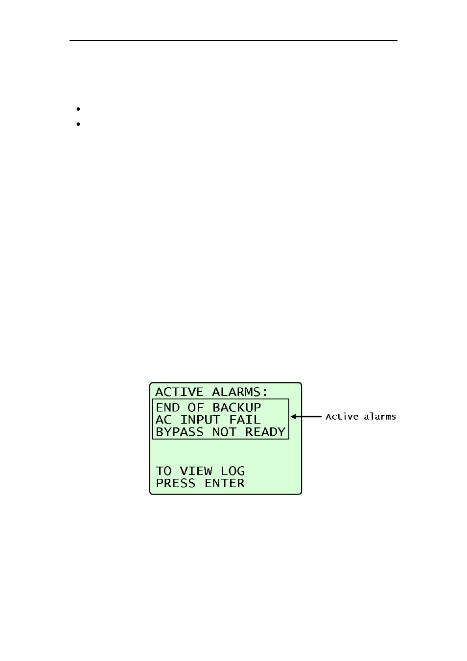 The event log, Alarms | MaxPower Corp Gamatronic Power+ SA User Manual | Page 42 / 96