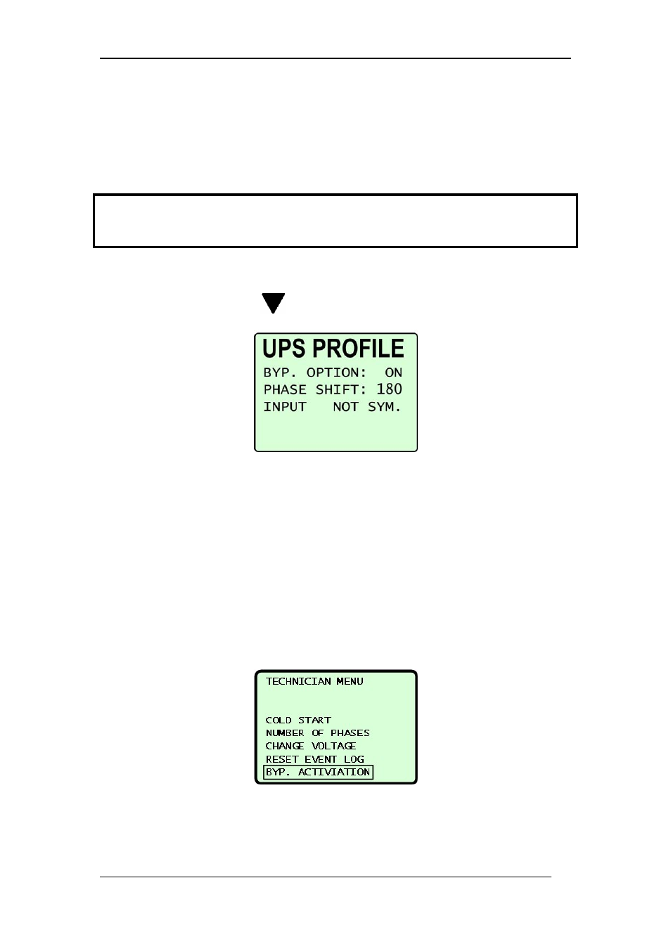 Bypass option activation / deactivation | MaxPower Corp Gamatronic Power+ SA User Manual | Page 60 / 96