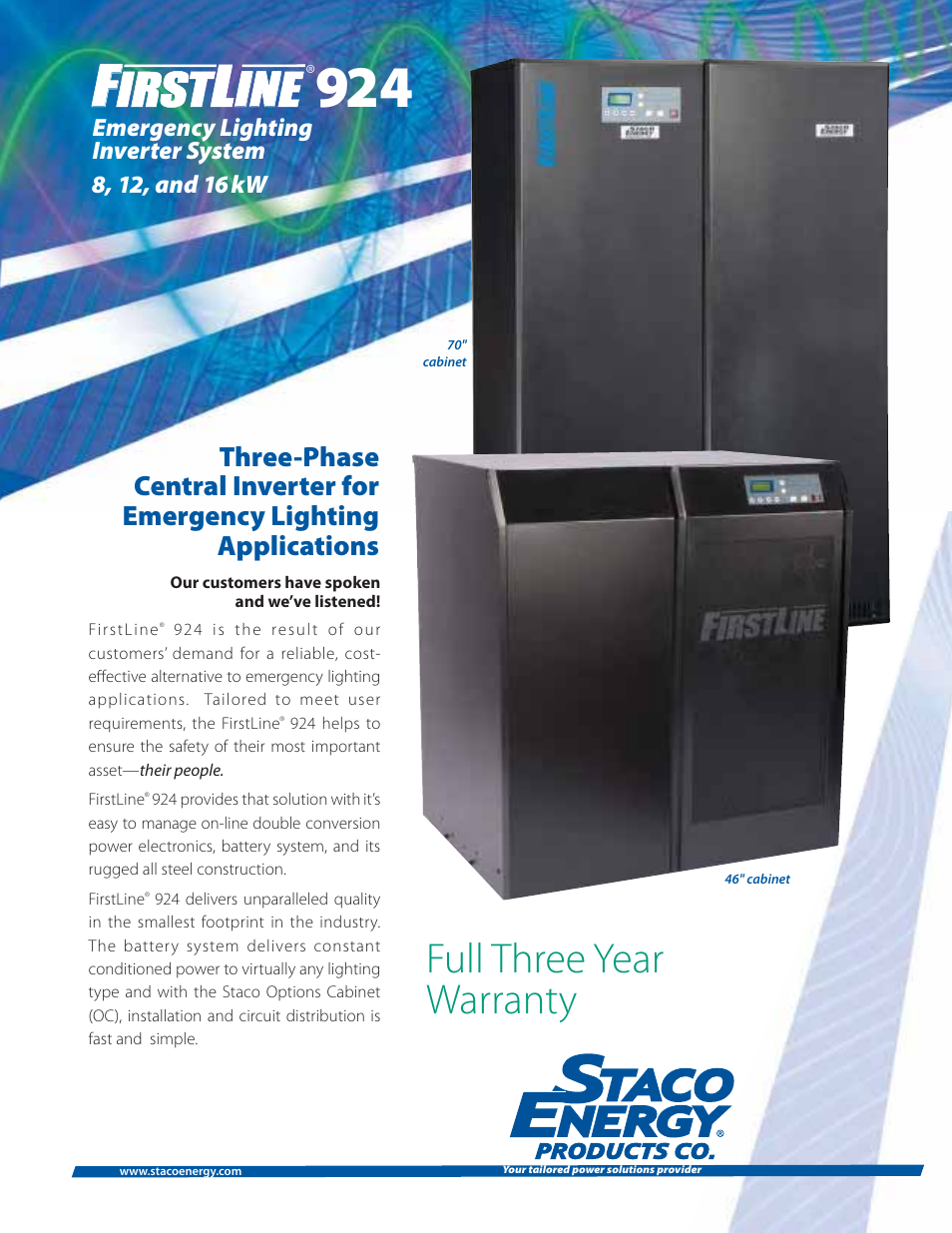 MaxPower Corp FirstLine 924 8, 12, 16kW User Manual | 4 pages