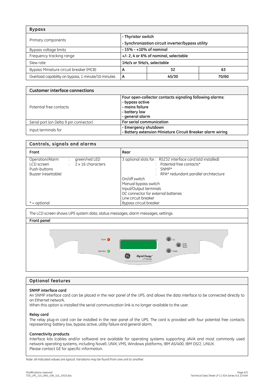 MaxPower Corp GE LP11 UL 924 User Manual | Page 4 / 5