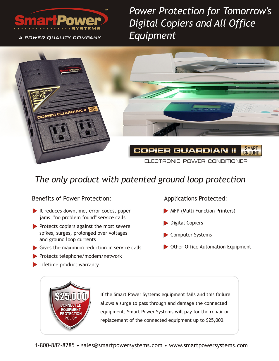 MaxPower Corp Smart Power TBF Copier Guardian User Manual | 2 pages