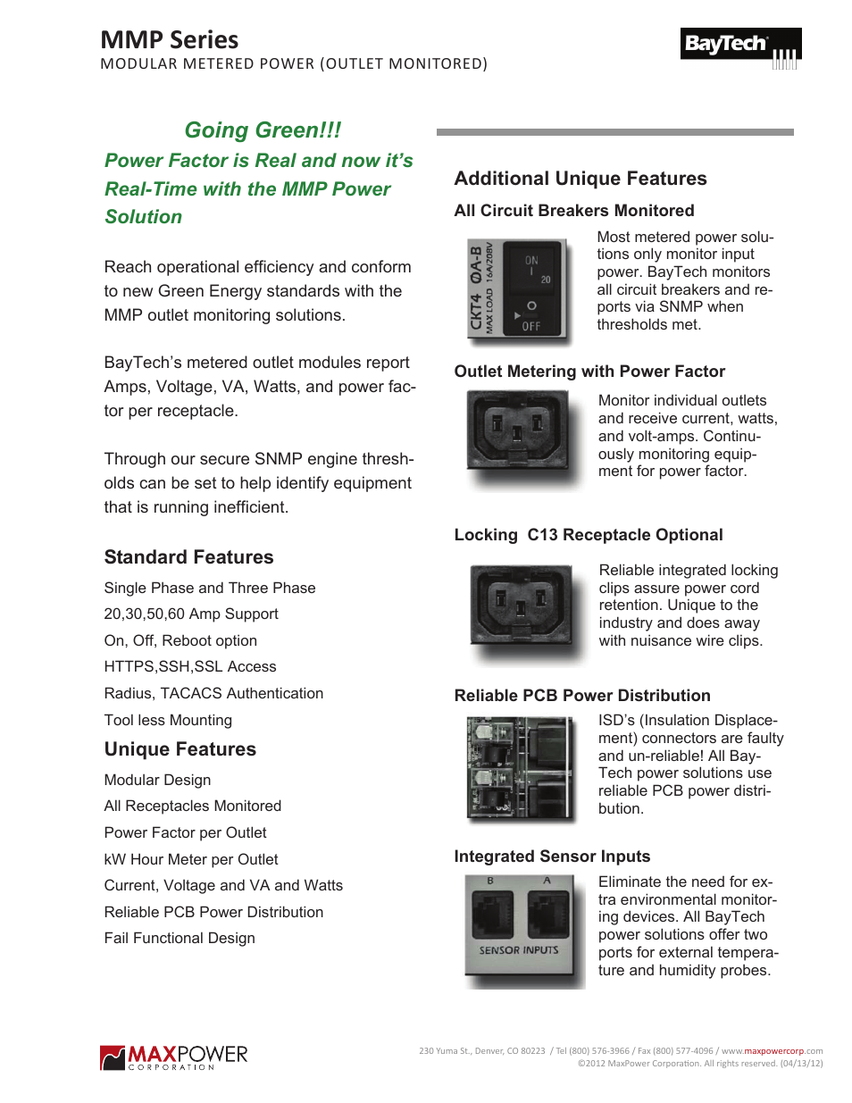 MaxPower Corp MMP Series User Manual | 5 pages