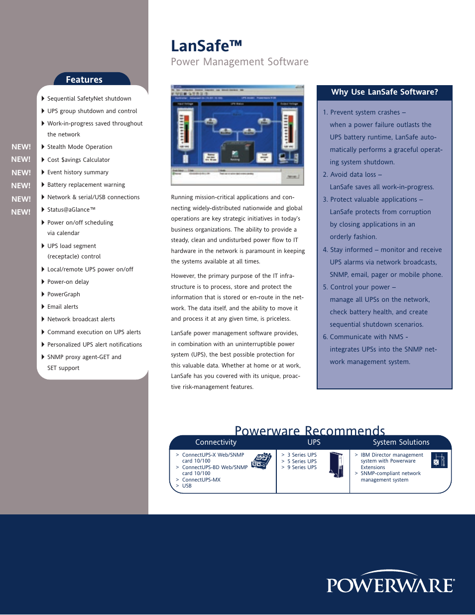 MaxPower Corp LanSafe User Manual | 6 pages