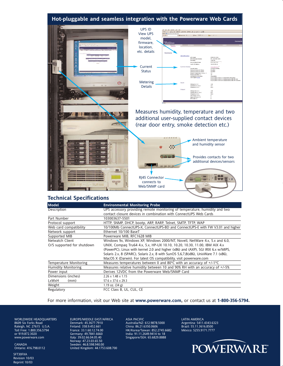 MaxPower Corp Powerware Environmental Monitoring Probe User Manual | Page 2 / 2