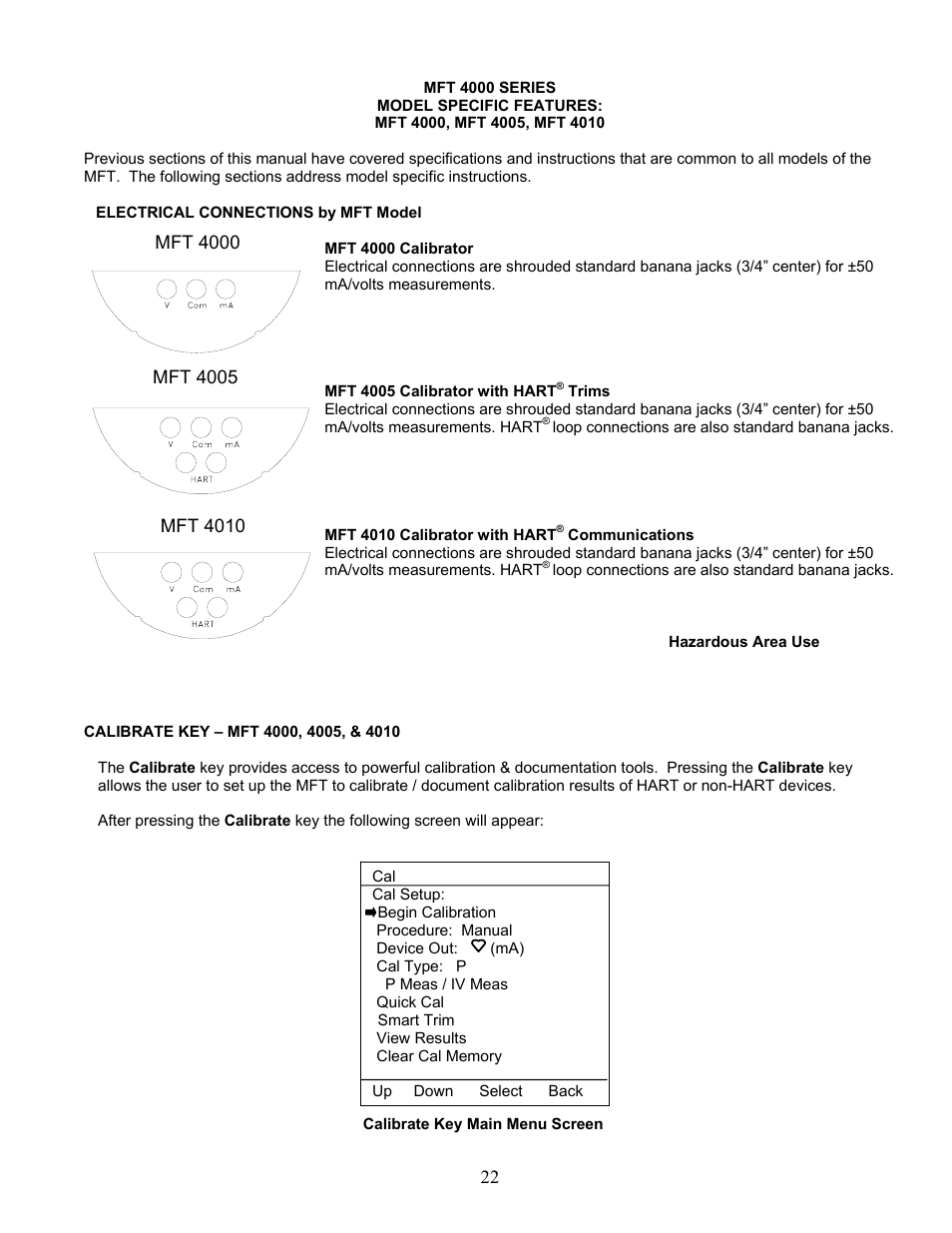 Meriam MFT 4010 Modular Calibrator_HART Communicator User Manual | Page 27 / 114