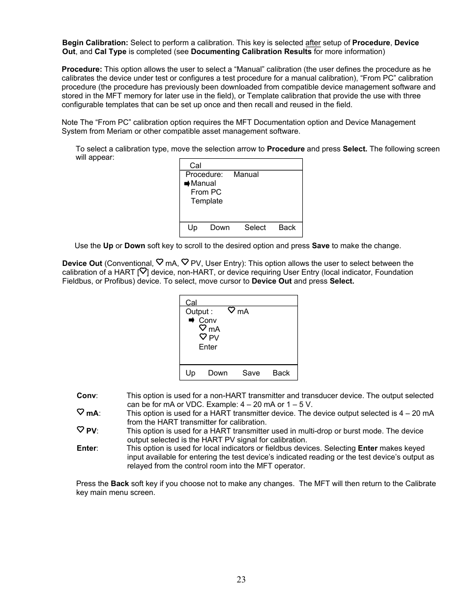 Meriam MFT 4010 Modular Calibrator_HART Communicator User Manual | Page 28 / 114