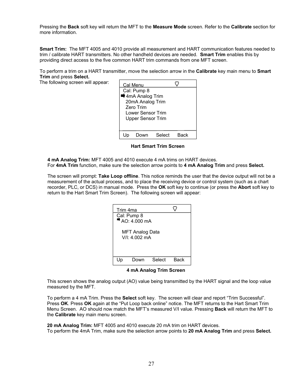 Meriam MFT 4010 Modular Calibrator_HART Communicator User Manual | Page 32 / 114