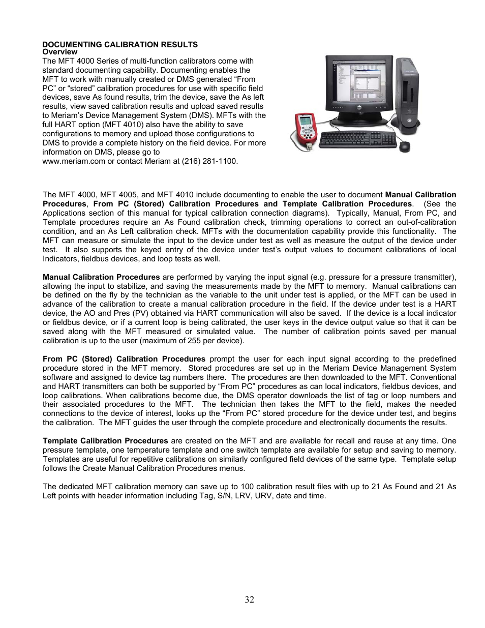 Meriam MFT 4010 Modular Calibrator_HART Communicator User Manual | Page 37 / 114
