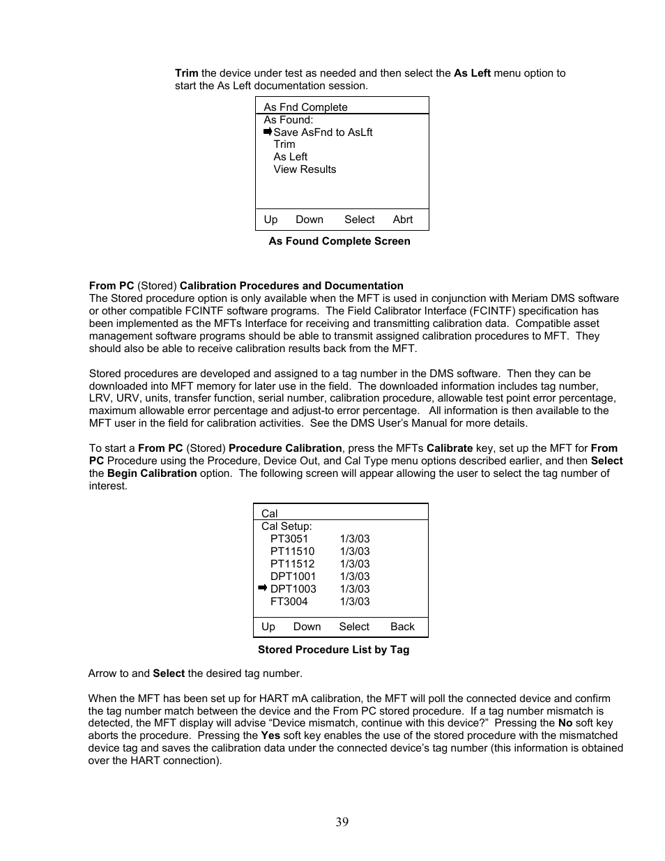 Meriam MFT 4010 Modular Calibrator_HART Communicator User Manual | Page 44 / 114