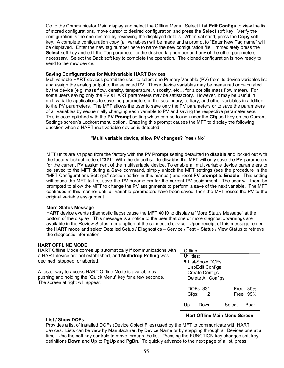 Meriam MFT 4010 Modular Calibrator_HART Communicator User Manual | Page 60 / 114