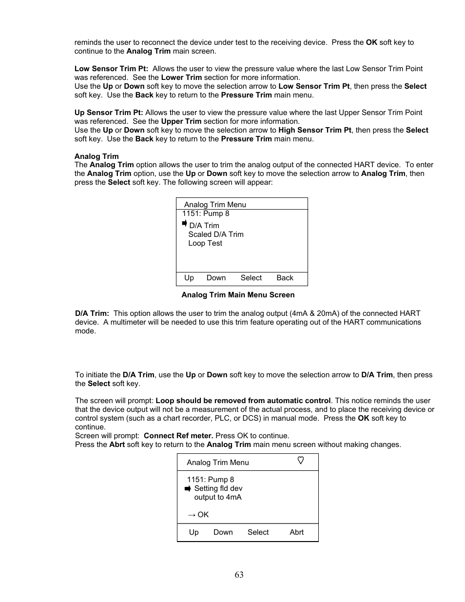 Meriam MFT 4010 Modular Calibrator_HART Communicator User Manual | Page 68 / 114