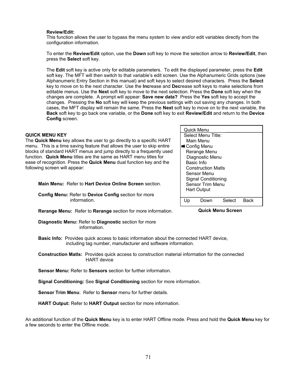 Meriam MFT 4010 Modular Calibrator_HART Communicator User Manual | Page 76 / 114