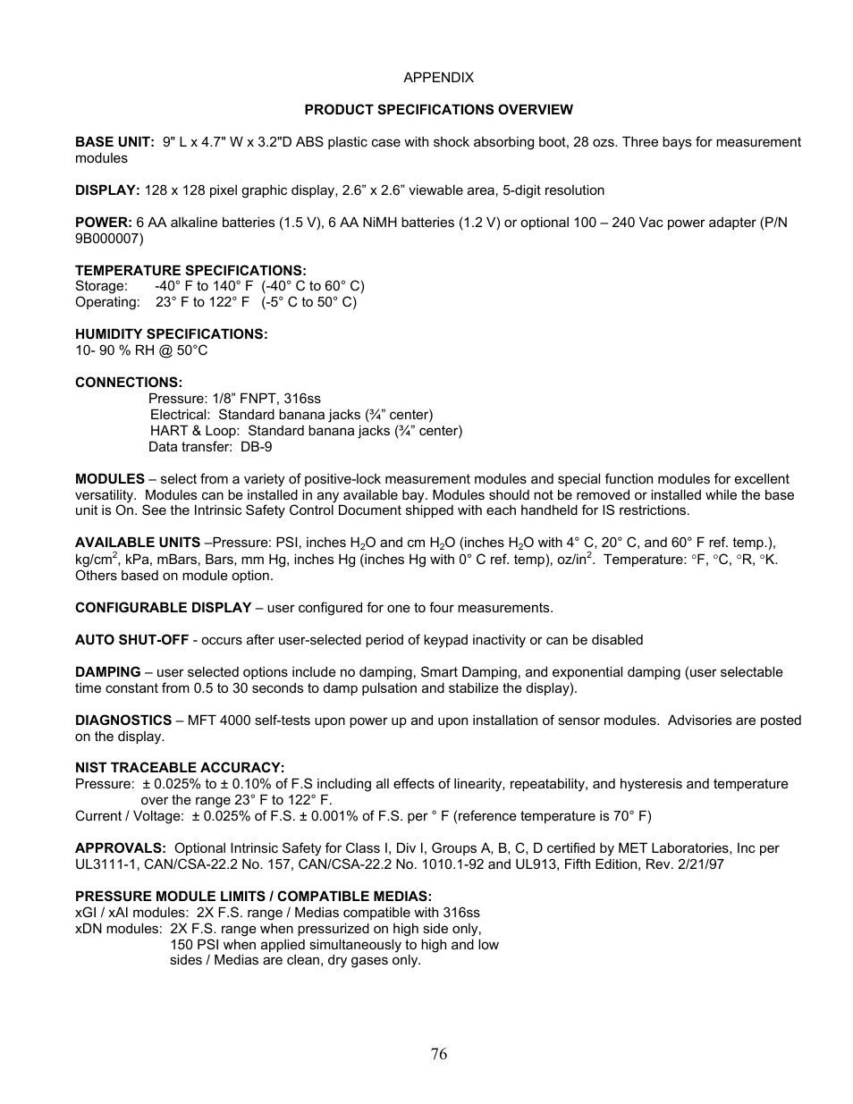 Meriam MFT 4010 Modular Calibrator_HART Communicator User Manual | Page 81 / 114