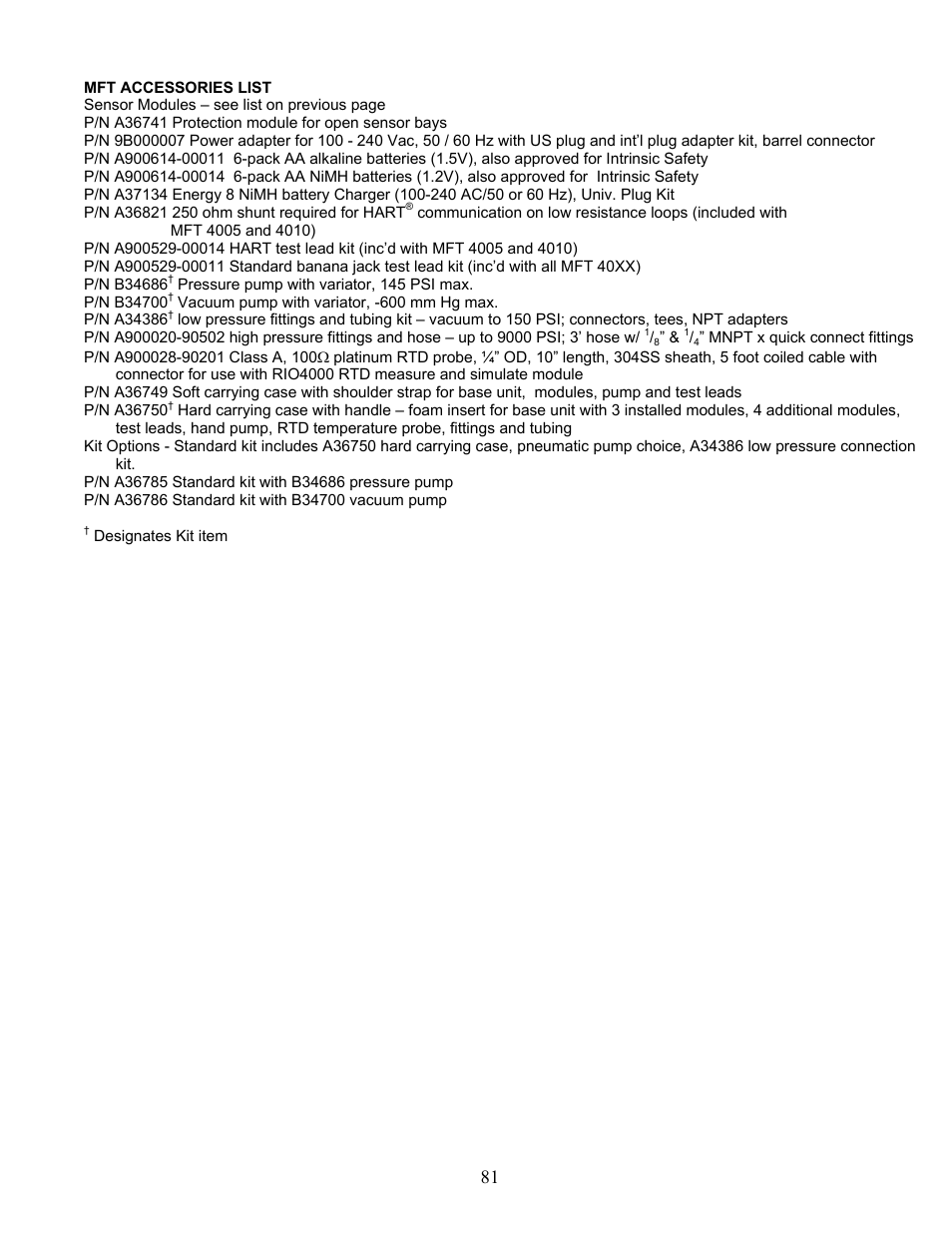 Meriam MFT 4010 Modular Calibrator_HART Communicator User Manual | Page 86 / 114