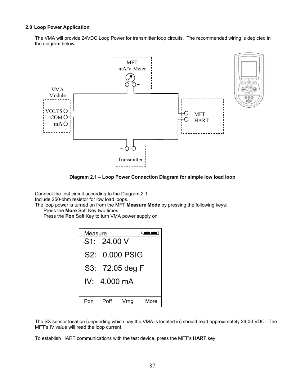 Iv: 4.000 ma | Meriam MFT 4010 Modular Calibrator_HART Communicator User Manual | Page 92 / 114