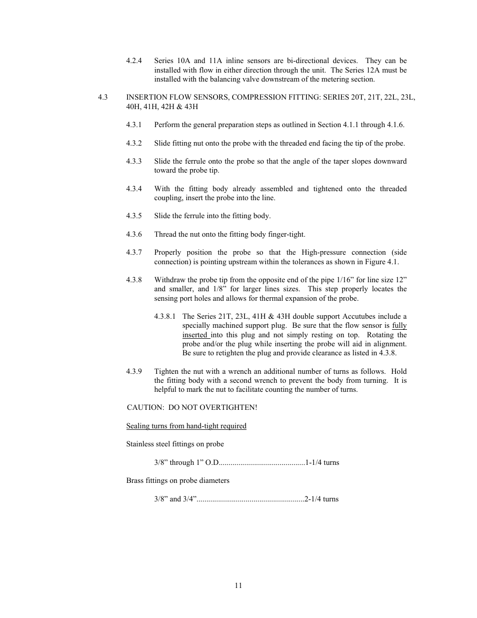 Meriam 70H_72H High Pressure Wet Tap Accutubes with Integral 3-Valve Head and Optional RTD User Manual | Page 11 / 31