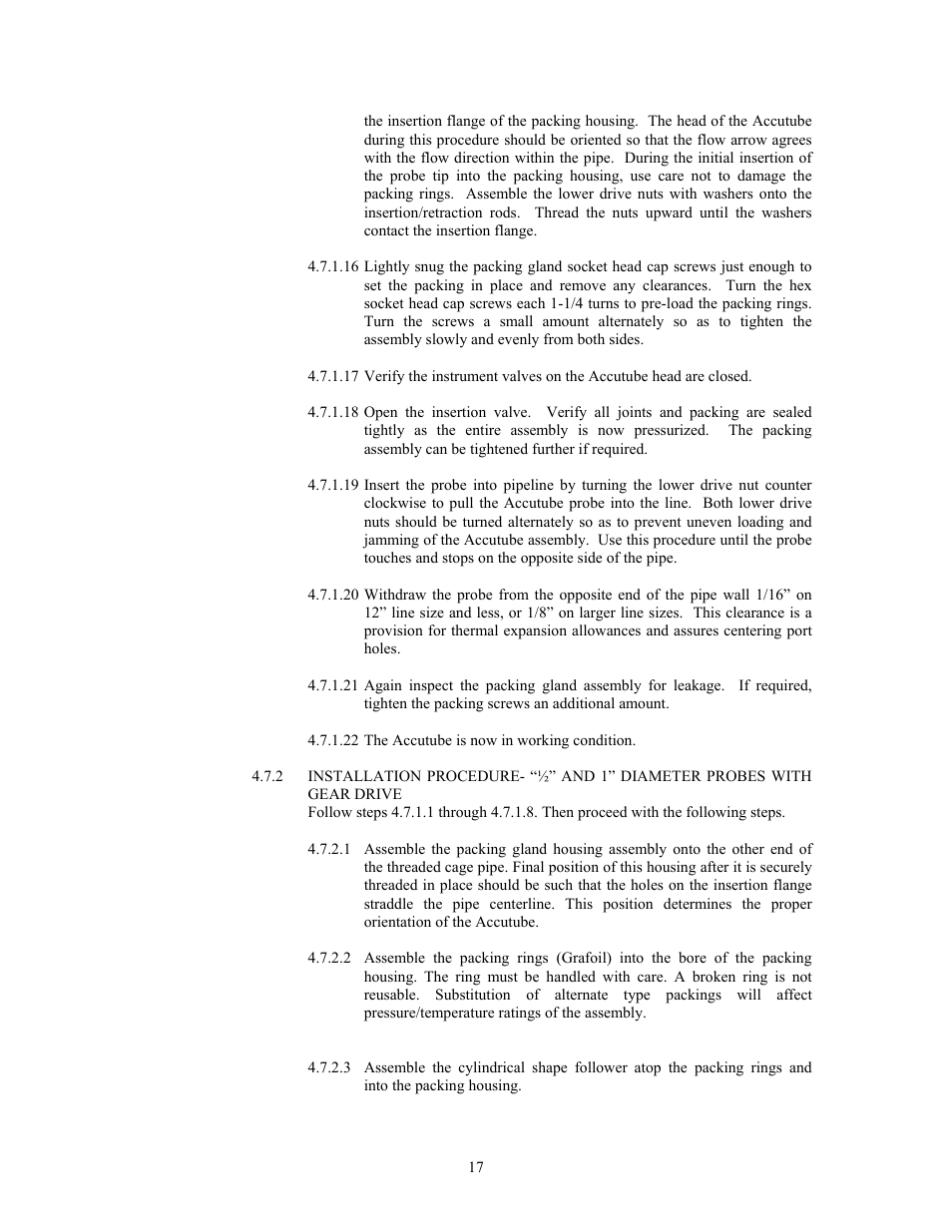 Meriam 70H_72H High Pressure Wet Tap Accutubes with Integral 3-Valve Head and Optional RTD User Manual | Page 17 / 31