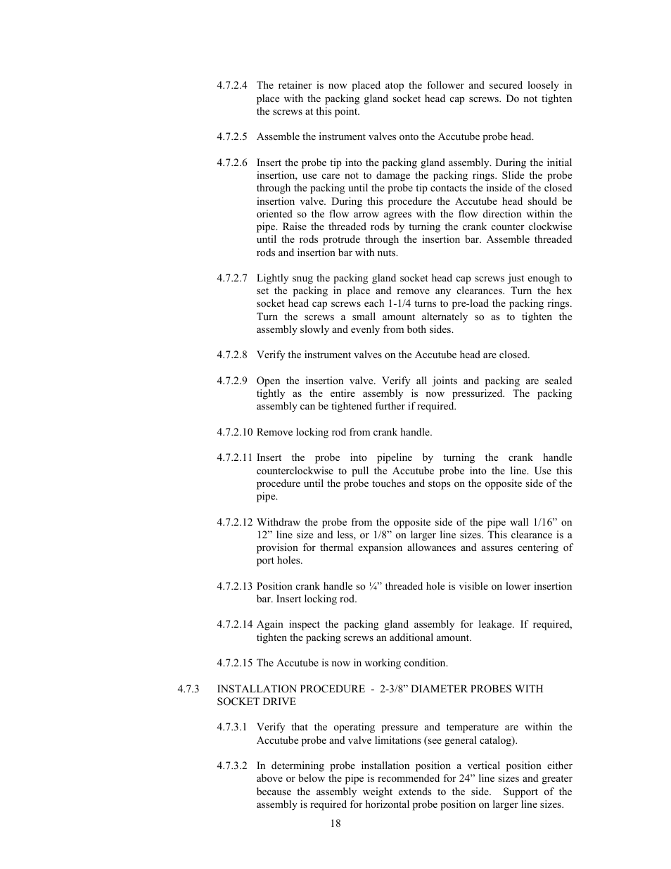 Meriam 70H_72H High Pressure Wet Tap Accutubes with Integral 3-Valve Head and Optional RTD User Manual | Page 18 / 31