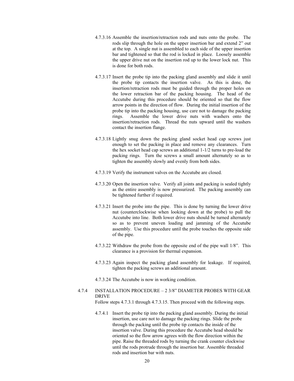 Meriam 70H_72H High Pressure Wet Tap Accutubes with Integral 3-Valve Head and Optional RTD User Manual | Page 20 / 31