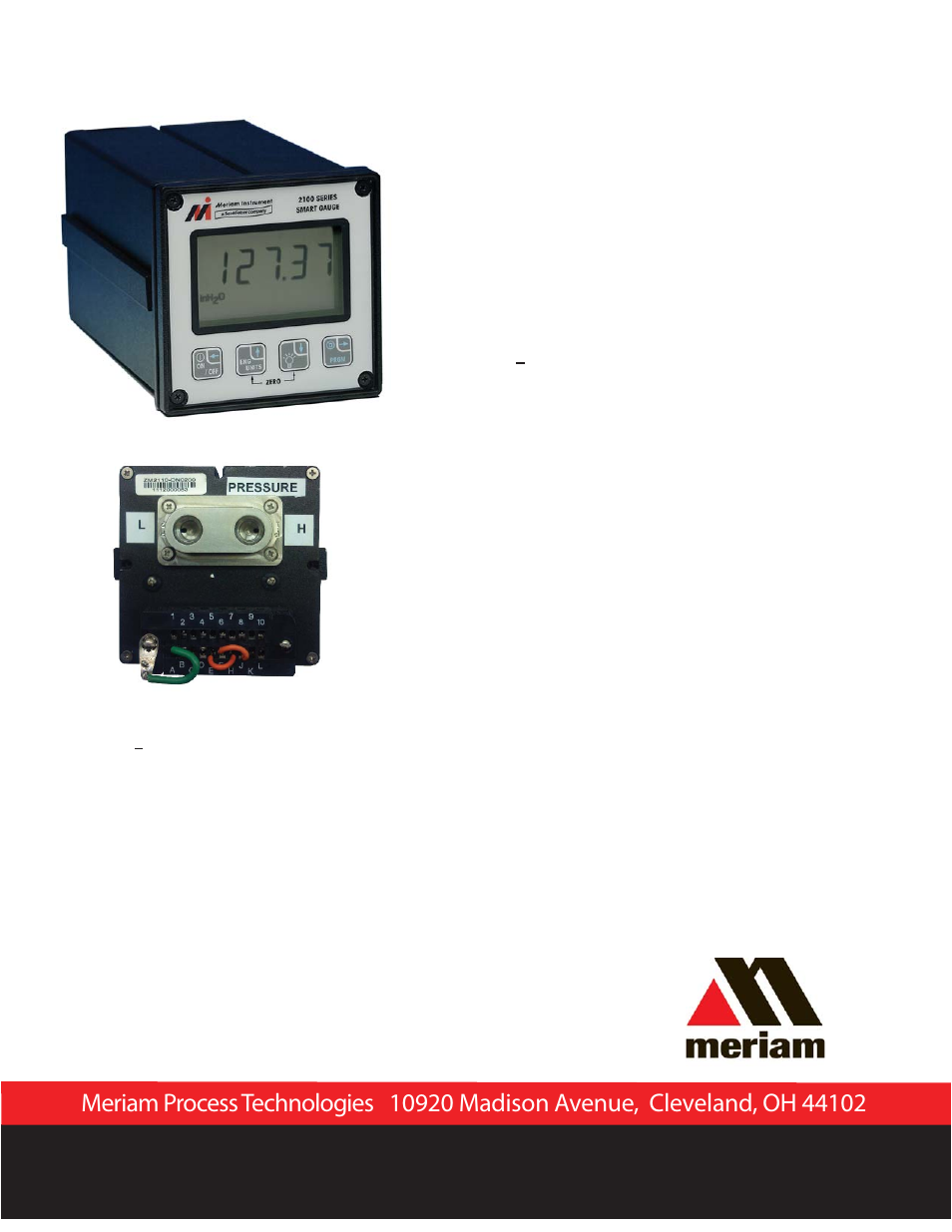 Meriam M2110 Series Smart Gauge User Manual | 2 pages