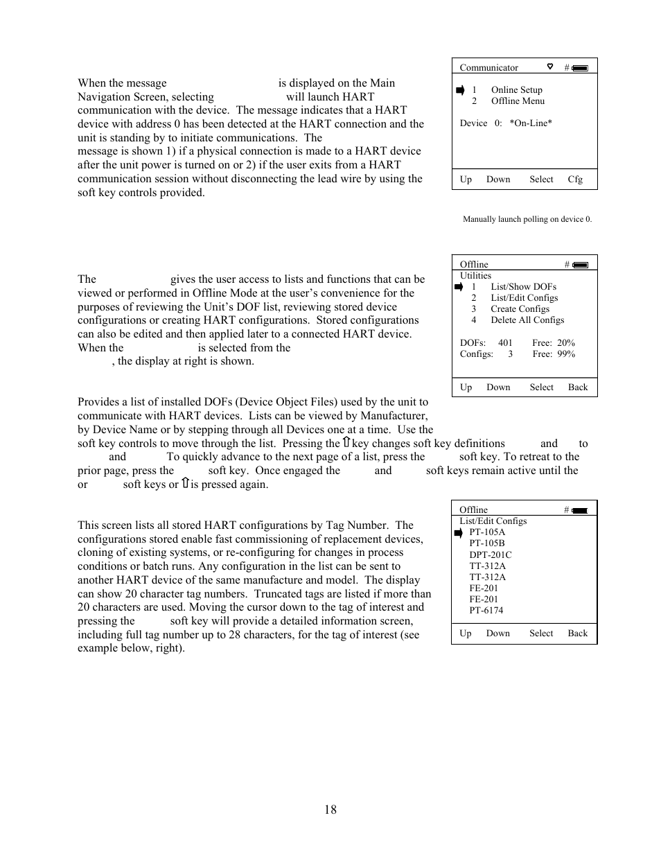 Offline menu mode | Meriam 4150X ATEX I.S. Certified HART Communicator User Manual | Page 22 / 40